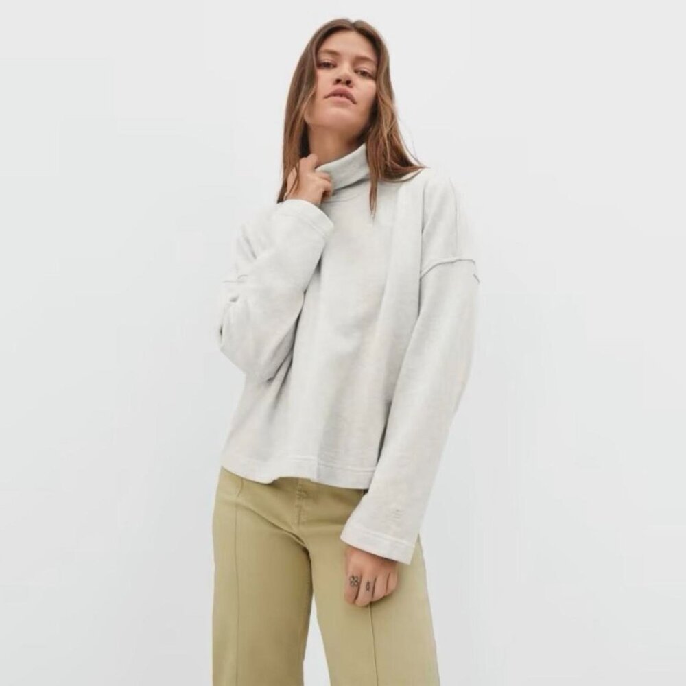 Gray Heather Sweatshirt Turtleneck